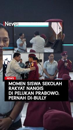 Momen Siswa Sekolah Rakyat Nangis di Pelukan Prabowo, Pernah Di-bully