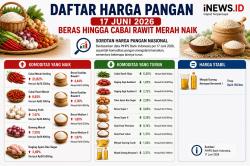Daftar Harga Pangan 17 Juni 2026, Beras hingga Cabai Rawit Merah Naik