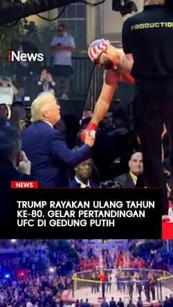Trump Rayakan Ulang Tahun ke-80, Gelar UFC di Gedung Putih