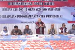 Polda Kalsel Gagalkan Peredaran Sabu 128 Kg di Banjarmasin, 5 Tersangka Ditangkap