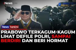 Prabowo Kagum Saksikan Defile Polri di HUT Bhayangkara, Sempat Berdiri Beri Hormat
