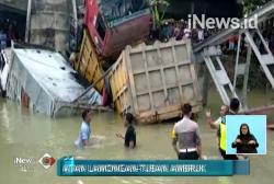 Jembatan Babat Widang Roboh, 4 Kendaraan Terjun ke Sungai dan 2 Tewas