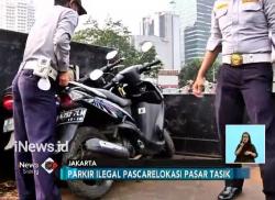 Parkir Liar di Trotoar, Petugas Angkut Puluhan Motor di Pasar Tasik