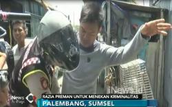 Tekan Angka Kriminalitas, Polresta Palembang Amankan Puluhan Preman