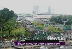 Tuntut Kenaikan Tarif, Ribuan Ojek Online Kepung Gedung DPR