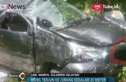 Hilang Kendali, Minibus Terjun Bebas ke Jurang 20 Meter