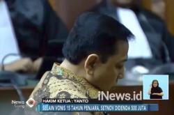 Setnov Divonis 15 Tahun Penjara, Hak Politik Dicabut 5 Tahun