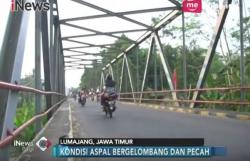 Dilalui Ratusan Truk, Jembatan Nasional di Lumajang Nyaris Roboh