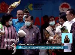JK Saksikan Pemusnahan 2,6 Ton Sabu di Monas