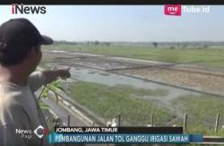 Dibangun Jalan Tol, Warga Jombang Keluhkan Irigasi Tak Berfungsi