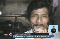 Potret Kemiskinan, Gubuk Reyot di Pandeglang Dihuni 3 Kepala Keluarga