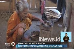 Nenek Penyandang Tuna Netra Hidup Sebatang Kara di Gubuk