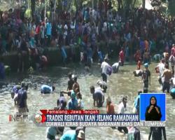 Sambut Ramadan, Warga Pemalang Gelar Tradisi Tangkap Ikan