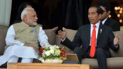 Presiden Jokowi Terima Kunjungan PM India di Istana Merdeka