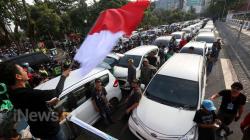 Ratusan Driver Ojek Online Tagih Payung Hukum ke Pemprov Jatim