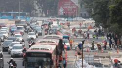 Jelang Asian Games, Pembangunan Pedestrian di Senayan Belum Selesai