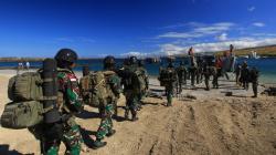 Marinir TNI AL Kembali ke KRI Makassar-590 Usai Latihan bersama Rimpac 2018