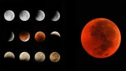 Foto-Foto Gerhana Bulan Total Terlama Abad Ini