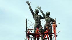 Sambut Asian Games 2018, Tugu Selamat Datang Dipercantik