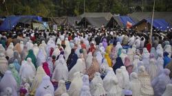 Korban Gempa Lombok Merayakan Idul Adha di Lokasi Pengungsian