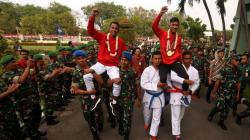 Prajurit Kodam V Brawijaya Peraih Medali Asian Games Disambut Bak Pahlawan