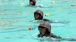 Serunya Lomba Renang Militer Korps Marinir TNI AL