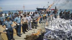 TNI AL Musnahkan Barang Bukti Hasil Operasi Kamla