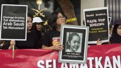 Protes Eksekusi Mati Tuti, Pekerja Migran Demo di Kedutaan Arab Saudi