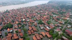 Penampakan dari Udara Luapan Sungai Batanghari Rendam Ratusan Rumah