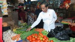 Blusukan, Presiden Jokowi Belanja Ikan Asin di Pasar Minggu