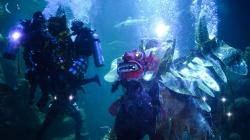 Atraksi Barongan di Kolam Sea World Sambut Hari Raya Nyepi
