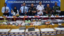 Bea Cukai Jawa Timur Musnahkan Jutaan Batang Rokok Ilegal