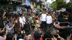 Jokowi-Ma'ruf Amin Sampaikan Pidato Kemenangan di Kampung Deret