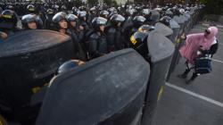 Antisipasi Kericuhan, Polisi Siaga di Gedung Bawaslu