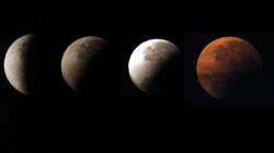 Penampakan Gerhana Bulan Parsial dari Langit Indonesia