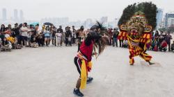 Aksi Reog Ponorogo Pukau Warga Busan Korea Selatan