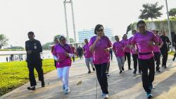 Peringati Hari Oeang, Sri Mulyani Lari Pagi bersama Ratusan Karyawan Kemenkeu