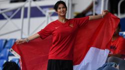 Begini Gaya Maria Ozawa saat Jadi Suporter Timnas Indonesia