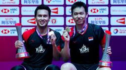 Ekspresi Kemenangan Ahsan/Hendra Juara BWF World Tour Finals 2019