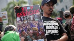 Aksi Solidaritas Dukung Muslim Uighur di Depan Kedubes China