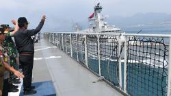 Menko Polhukam Mahfud MD Cek Alutista Operasi Siaga Tempur Laut Natuna