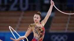  Potret Keindahan Gerak dan Warna-warni Busana dalam Senam Ritmik Olimpiade Tokyo 2020 