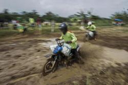 Ini Potret Keseruan Balap Motor Gabah di Kabupaten Batang