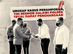 Ungkap Kasus Perampokan, Tim Resmob Galawi Polres Tegal Dapat Penghargaan