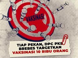 Tiap Pekan, DPC PKB Brebes Targetkan Vaksinasi 10 Ribu Orang