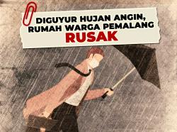 Diguyur Hujan Angin, Rumah Warga Pemalang Rusak