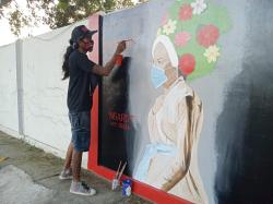 Foto-Foto Lukisan Mural di Taman Da'i Bachtiar Indramayu