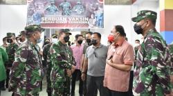 Percepat Proses Herd Immunity, Pangdam XIII/Merdeka Tinjau Serbuan Vaksinasi di Minahasa