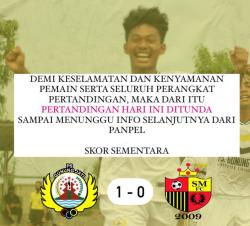 Unggul 1-0 Pertandingan PSGJ Vs Sultan Muda Terpaksa Dihentikan, Ini Alasannya