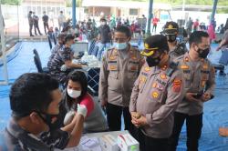 Percepat Pemulihan Ekonomi, Polres Cirebon Kota Menggelar Vaksinasi Merdeka Serentak